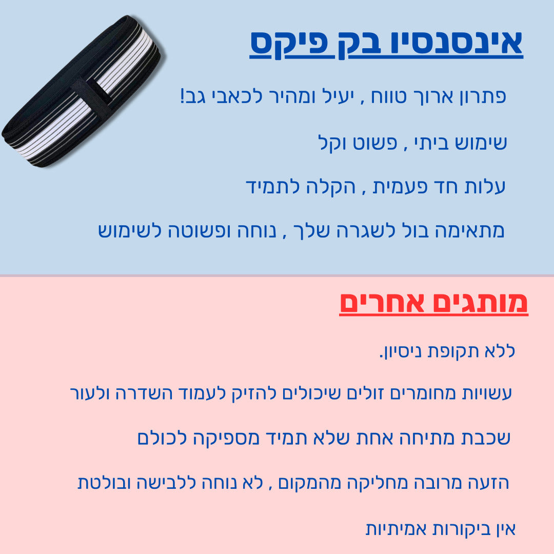 חגורת גב אורתופדית ליישור הגב